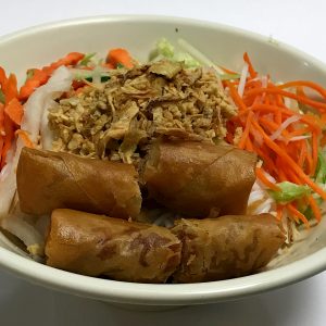 Bun Cha Gio (Pork Spring Rolls in Noodle Bowl)