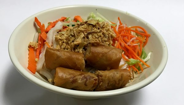 Bun Cha Gio (Pork Spring Rolls in Noodle Bowl)