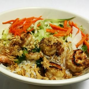 Bun Tom Nuong (Grilled Marinated Shrimps with Noodles)
