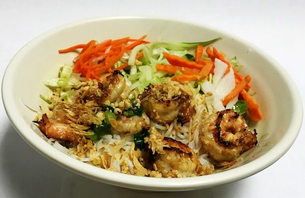 Bun Tom Nuong (Grilled Marinated Shrimps with Noodles)