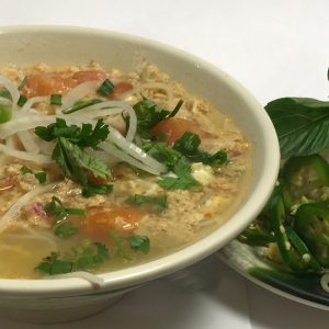 Bun Rieu (Tomato and Crabmeat Soup)