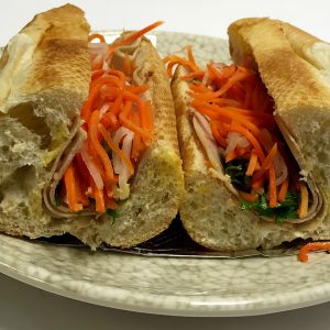 Banh Mi Cha Lua (Sliced Vietnamese Pork Roll Sandwiches)