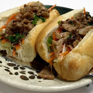 Banh Mi Thit Nuong (Grilled Marinated Sliced Pork Sandwiches)