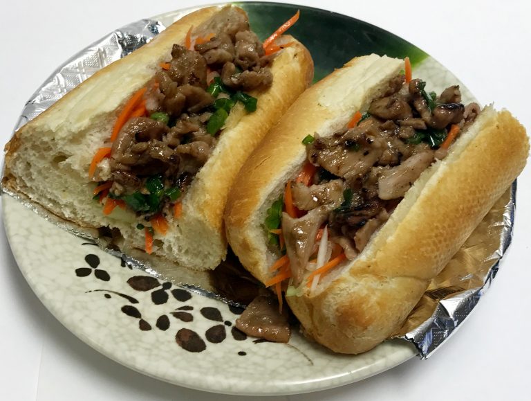 Banh Mi Thit Nuong (Grilled Marinated Sliced Pork Sandwiches) Pho