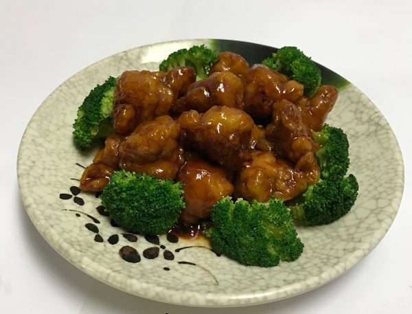 General Tso Chicken (Spicy) Fried boneless chicken with brown sweet, savory and spicy General Tso's sauce. 